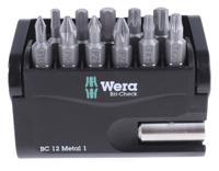 05057424001 Wera Impact Bit Set 12 Pieces, Hexagon, Phillips, Pozidriv, Torx