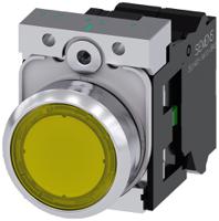 3su1152-0ab30-3ba0 Siemens SIRIUS ACT 3SU11 Series Illuminated Push Button Complete Unit, 22mm Cutout, SPST, IP66, IP67, IP69(IP69K)