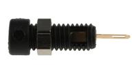 930308700 Hirschmann Test & Measurement Black Female Banana Socket, 2mm Connector, Solder Termination, 6A, 60V dc, Gold, Nickel