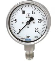 48807218 WIKA G 1/2 Analogue Pressure Gauge 60bar Bottom Entry 100mm Outside Diameter