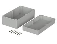 03254000 Bopla Euromas Series Grey ABS Enclosure, IP65, Flanged, Grey Lid, 300 x 230 x 110mm