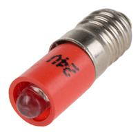 211-027 RS PRO Red LED Indicator Lamp, 24V dc, E5 Base, 6mm Diameter, 45mcd