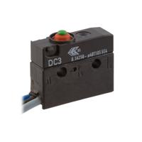 dc3c-c3aa ZF Button Micro Switch, Wire Lead Terminal, 100 mA @ 30 V dc, SPDT, IP6K7
