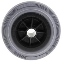 pir160x40-20 Tente Grey Rubber Corrosion Resistant Trolley Wheel, 270kg