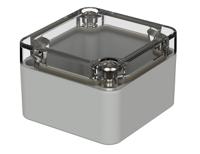 02205400 Bopla Euromas Series Light Grey Polycarbonate Enclosure, IP66, IK07, Transparent Lid, 52 x 50 x 35mm
