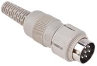 930966517-mas-6100 Hirschmann, MAS 6 Pole Din Plug, DIN 45322, 4A, 34 V ac/dc IP30, Screw Lock, Male, Cable Mount