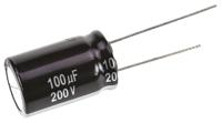 eeuee2d101 Panasonic 100μF Aluminium Electrolytic Capacitor 200V dc, Radial, Through Hole - EEUEE2D101