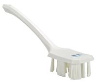 41965 Vikan Hard Bristle White Scrubbing Brush, 37mm bristle length, PET bristle material
