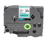 tze-741 Brother Black on Green Label Printer Tape, 8 m Length, 18 mm Width