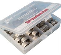 ppss Jubilee 32 Piece Stainless Steel Worm Drive Hose Clip Kit, 9.5 → 12mm and 30 → 40mm Inside Diameter