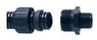 asf28pg21a-awb28 Adaptaflex Straight, Conduit Fitting, 28mm Nominal Size, PG21, Nylon 66, Black IP66, IP67, IP68, IP69K rating