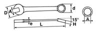50a-24 SAM Combination Spanner, 24mm, 15/16in, Metric, Height Safe, Double Ended, 264 mm Overall