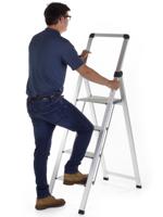 259-5114 RS PRO 4 Tread Aluminium Steps 1510mm Platform Height, Silver