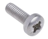 190-507 RS PRO Pozi M4 Pan A4 316 Stainless Steel Machine Screws DIN 7985 x 12.0mm