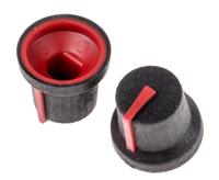 777-7362 RS PRO 16.8mm Black Potentiometer Knob for 6mm Shaft D Shaped