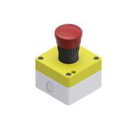 242-0843 RS PRO Twist Release Emergency Stop Push Button, Surface Mount, 1 NO + 1 NC, IP65