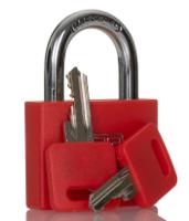 195-8252 RS PRO Key Brass Padlock, Keyed Alike, 6mm Shackle, 40mm Body