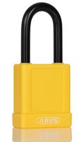7440yellow-kd ABUS Key Weatherproof Aluminium, Steel Safety Padlock, 6.5mm Shackle, 38mm Body