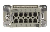 09330102601 HARTING Heavy Duty Power Connector Insert, 16A, Male, Han E Series, 10 Contacts