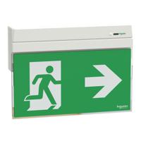 ova59105 Schneider Electric LED Emergency Exit Sign, Wall, 1.6 W, Maintained