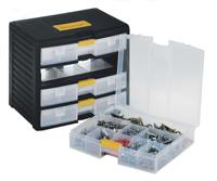 838-6548 RS PRO 4 Drawer Storage Unit, PP, 334mm x 391mm x 290mm, Black