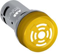 1sfa619600r6133-cb1-613y ABB, Compact, Panel Mount Yellow LED Buzzer, 22mm Cutout, IP66, IP67, IP69K, Round, 230V ac/dc