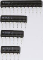 rkc4bd103j KOA, RKC 10kΩ ±5% Bussed Resistor Array, 4 Resistors, 0.5W total, SIP, Through Hole