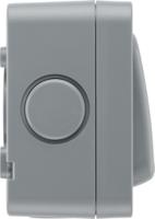 wp12-02 BG Electrical Grey Outdoor Light Switch, 2 Way, 1 Gang, Storm