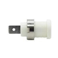 bu-31610-9 Mueller Electric White Plug Banana Connectors, 4 mm Connector, Solder Lug Termination, 35A, 1kV, Nickel Plating