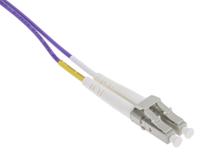 536-6816 RS PRO LC to ST Duplex Multi Mode OM3 Fibre Optic Cable, 50/125μm, Purple, 2m