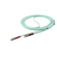 450fblclc5 StarTech.com LC to LC Duplex Multi Mode OM4 Fibre Optic Cable, 50/125μm, Aqua, 5m