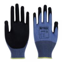 242d-11 Unigloves 242D Black, Blue Fibreglass, HPPE, Nylon Work Gloves, Size 11, Nitrile Foam Coating