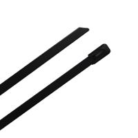 183-4257 RS PRO Cable Tie, Ball Lock, 680mm x 4.6 mm, Black 316 Stainless Steel, Pk-100