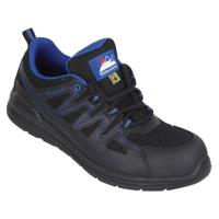 4333bk060 Himalayan 4333 Unisex Black Non Metallic Toe Capped Safety Trainers, UK 6, EU 39