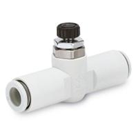 as1001fm-23 SMC AS Series Threaded Fitting, 3.2mm Tube Inlet Port x 3.2mm Tube Outlet Port, AS*1FM Series