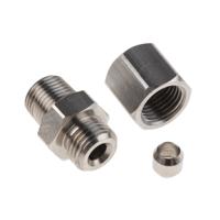 178-0963 RS PRO 1/8 BSPT Compression Fitting for Use with Thermocouple or PRT Probe, 4mm Probe