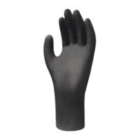 sho6112 Showa Showa Black Nitrile Anti-Static Work Gloves, Size S, Uncoated Coating