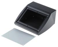 m5320109rs METCASE Unidesk Series Black Aluminium Desktop Enclosure, Sloped Front, 200 x 200 x 102mm
