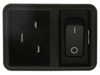 ec110001201 Schurter C20 Snap-In IEC Connector Male, 20A, 250 V