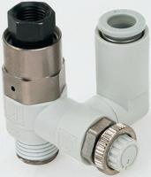 asp530f-f03-08s SMC ASP Series Threaded Speed Controller, R 3/8 Male Inlet Port x 8mm Tube Outlet Port