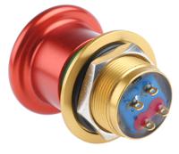 es1s41653001 Apem ES1S4 Series Pull Release Emergency Stop Push Button, Panel Mount, 34mm Cutout, 2NC, IP65
