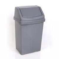 101738 Robert Scott 25 Litre Swing Bin 25L Silver Swing Polypropylene Waste Bin
