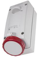 5613286 Scame Switchable IP67 Industrial Interlock Socket 3P+E, Earthing Position 6h, 32A, 415 V
