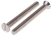 914-1715 RS PRO Slot M6 Countersunk A2 304 Stainless Steel Machine Screws DIN 963 x 60.0mm
