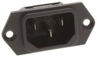 61003300 Schurter C14 Panel Mount IEC Connector Male, 10A, 250 V