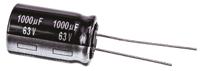 eca1jhg102 Panasonic 1000μF Aluminium Electrolytic Capacitor 63V dc, Radial, Through Hole - ECA1JHG102