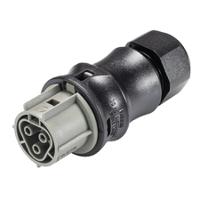 9603141543 Wieland RST CLASSIC Series Connector, 3-Pole, Female, 3-Way, Push-In, 25A, IP66, IP68