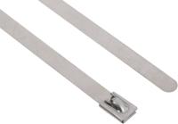 123-5035 RS PRO Cable Tie, Roller Ball, 360mm x 7.9 mm, Silver Stainless Steel, Pk-100