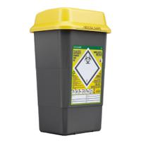 285-4766 RS PRO AeroHazardTM 7L Yellow Snap-On Polypropylene Waste Bin
