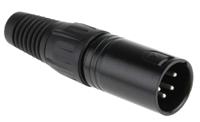 457-869 RS PRO Cable Mount XLR Connector, Male, 250 V ac, 4 Way, Silver Plating